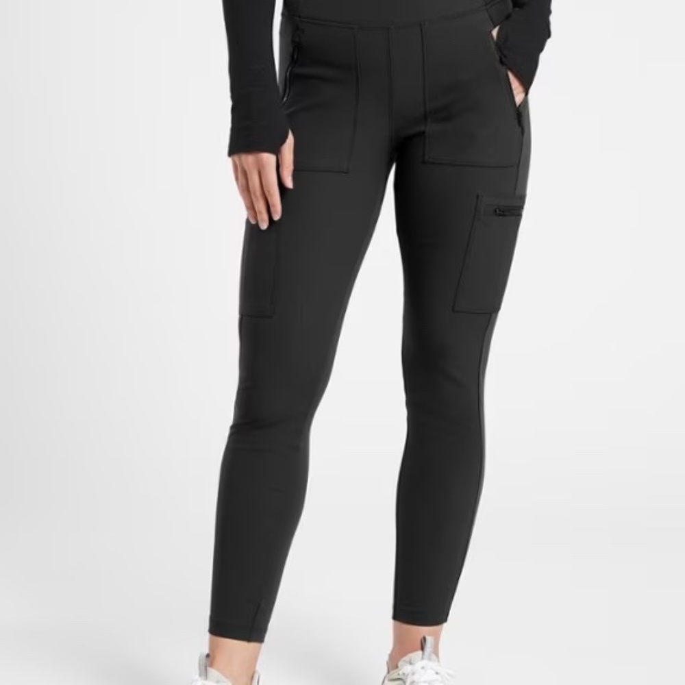Athleta Headlands Hybrid cargo tights BLACK size 2 NEW w/o tags